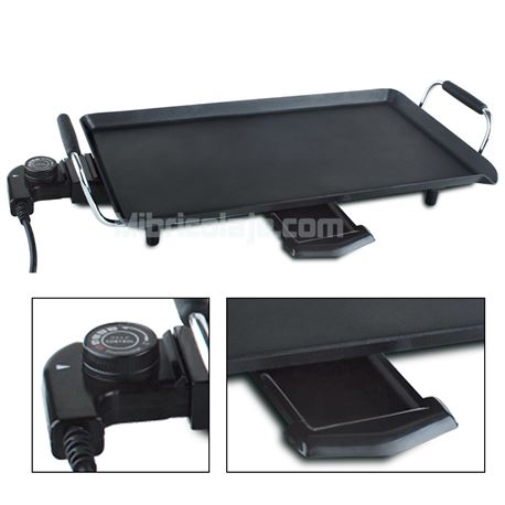 Plancha asar eléctrica 2.000w 46X26cm Larryhouse