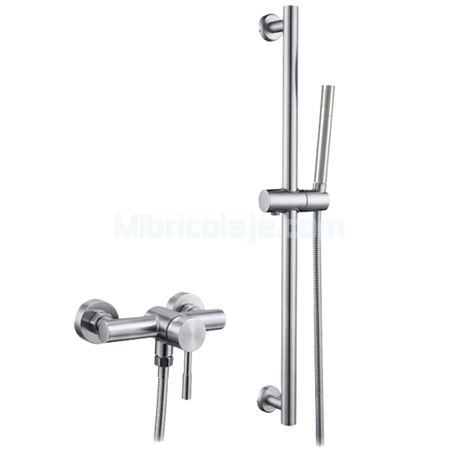 Monomando plato ducha inox. serie Arenisca Benotti